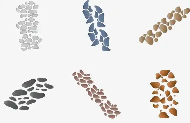 矢量石板路插图