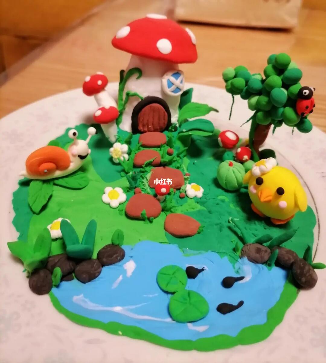 轻粘土第一次做小花园