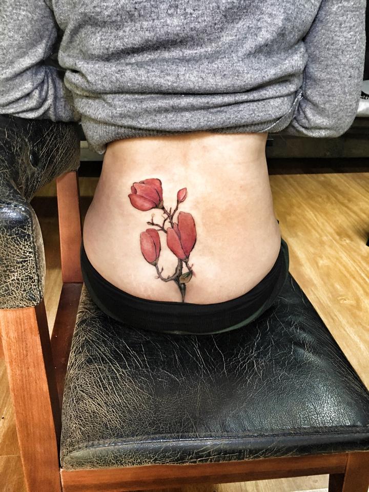 木棉花_纹身图案手稿图片_花绣tattoo的纹身作品集