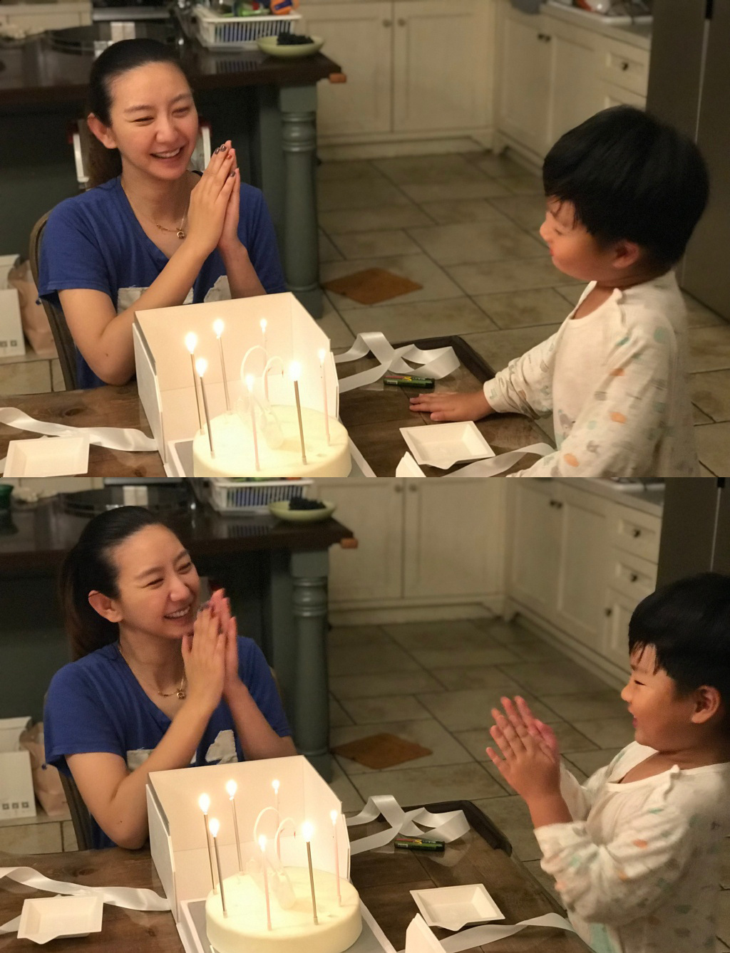 凌潇肃罕见晒老婆儿子合影大方示爱唐一菲