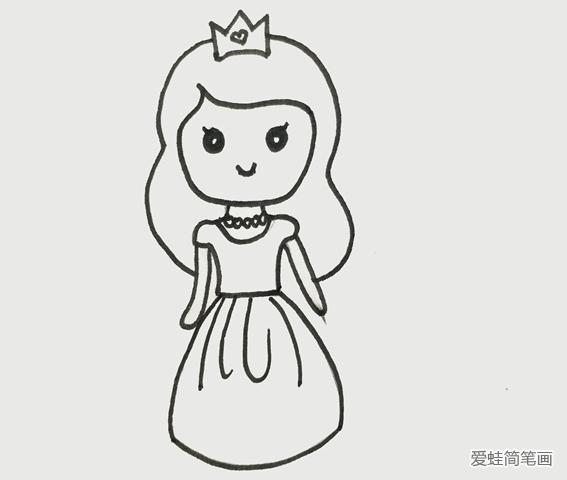 画一个简单漂亮的公主人物头像简笔画-简笔画大全