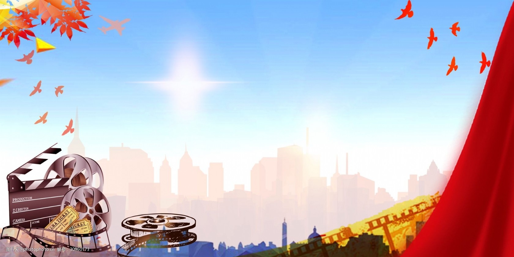 简约电影海报背景设计