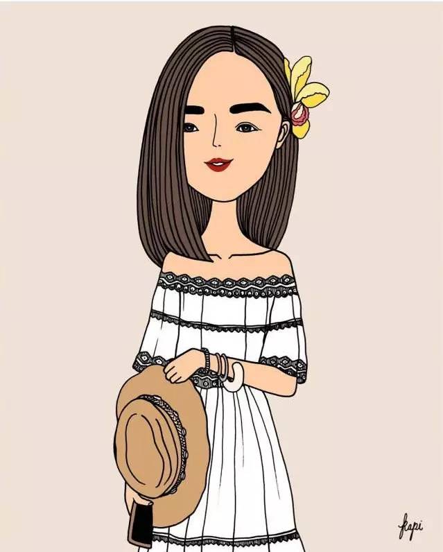 泰国插画师kapi的作品集时尚复古文艺风女孩总有一个是你