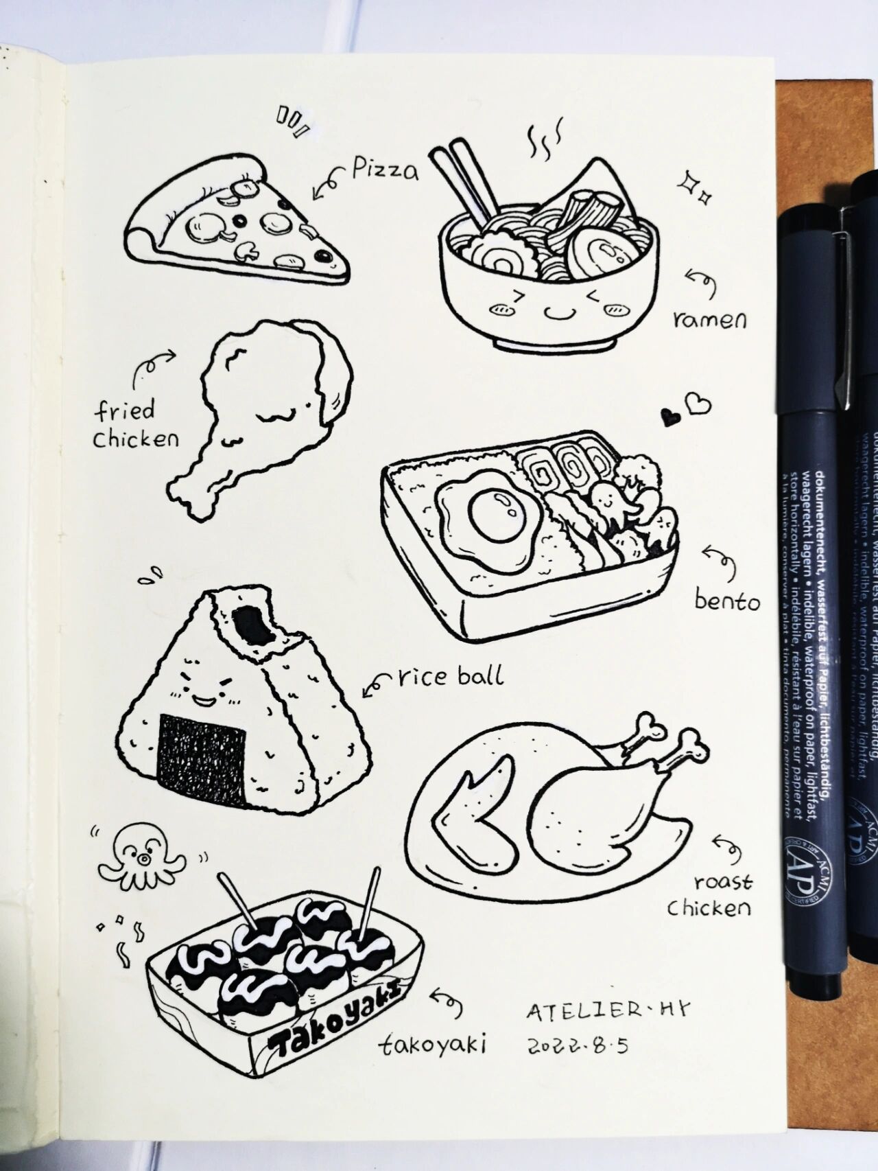 快餐主题第二篇 画一下这几天吃过的东西吧 画美食真的会让人心情变好