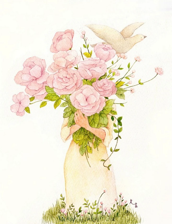 韩国插画师mihuasun的小清新治愈系插画作品美畵告白