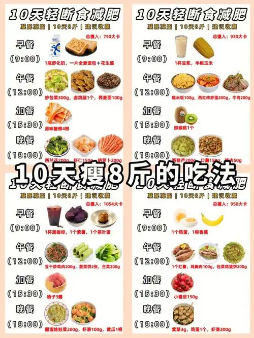 10天8斤轻断食减肥食谱掉秤快不反弹暴食