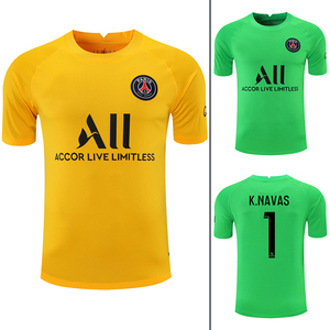 21-22巴黎球迷版门将服1号纳瓦斯短袖球衣50号多纳鲁马守门员球服