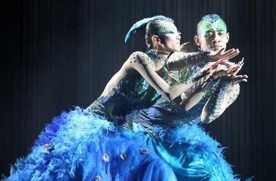 杨丽萍与男徒弟当众热舞徒弟裸上身秀肌肉多次亲密互动引猜测