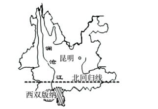 西双版纳位于我国的西南边陲是驰名中外的旅游胜地读西双版纳位置示意