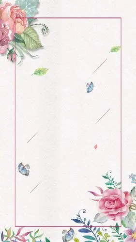 手绘清新婚礼海报h5背景psd分层下载设计模板素材