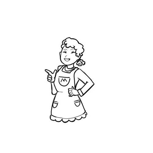 2022最火围裙妈妈简笔画围裙妈妈简笔画图片