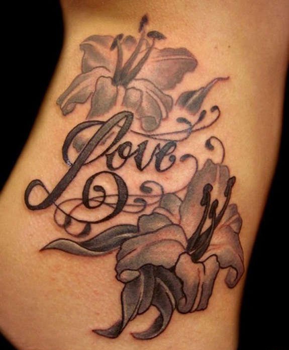 love爱意文字纹身