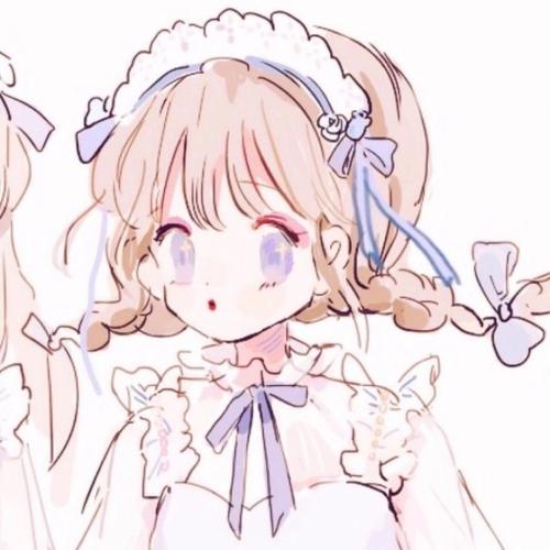 动漫闺蜜头像可爱双马尾辫