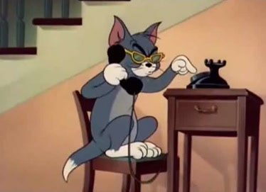 猫和老鼠汤姆没办法给抓鼠公司打电话叫他们抓杰瑞