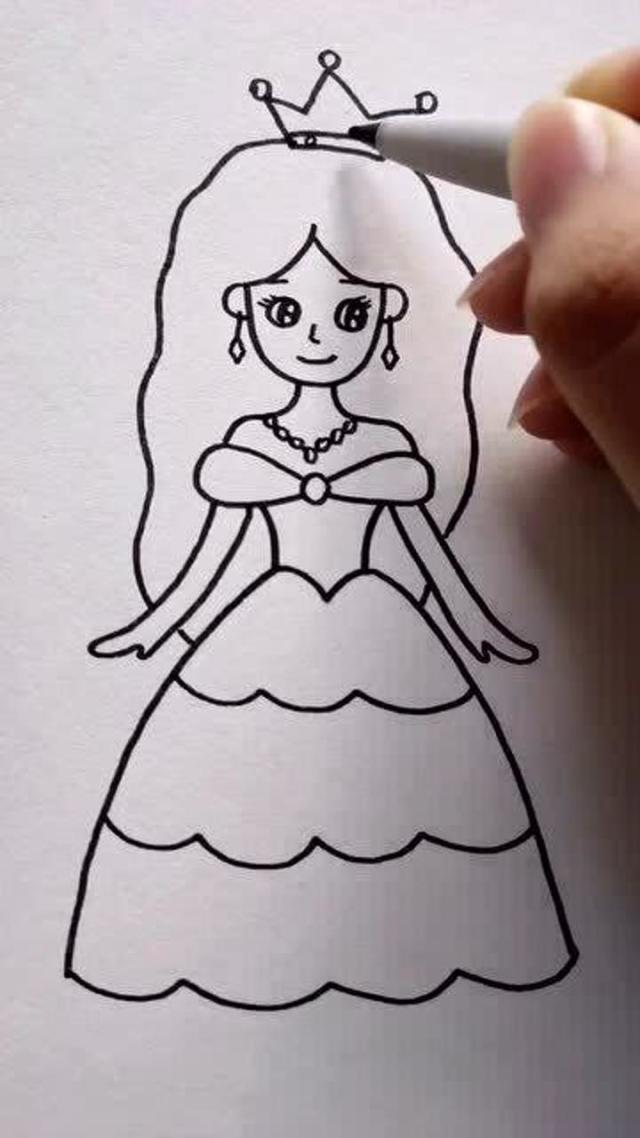 卡通公主简笔画,谁是你心中的小公主?