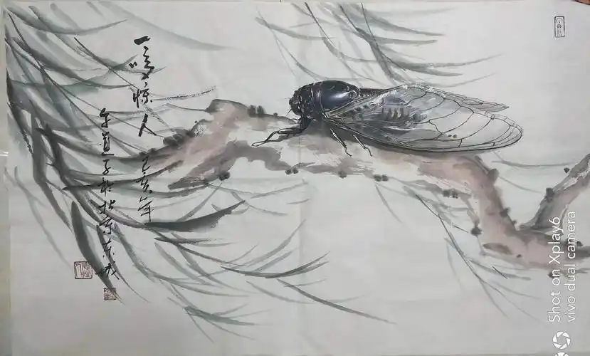 中国画蝉名家第一人画家柳平