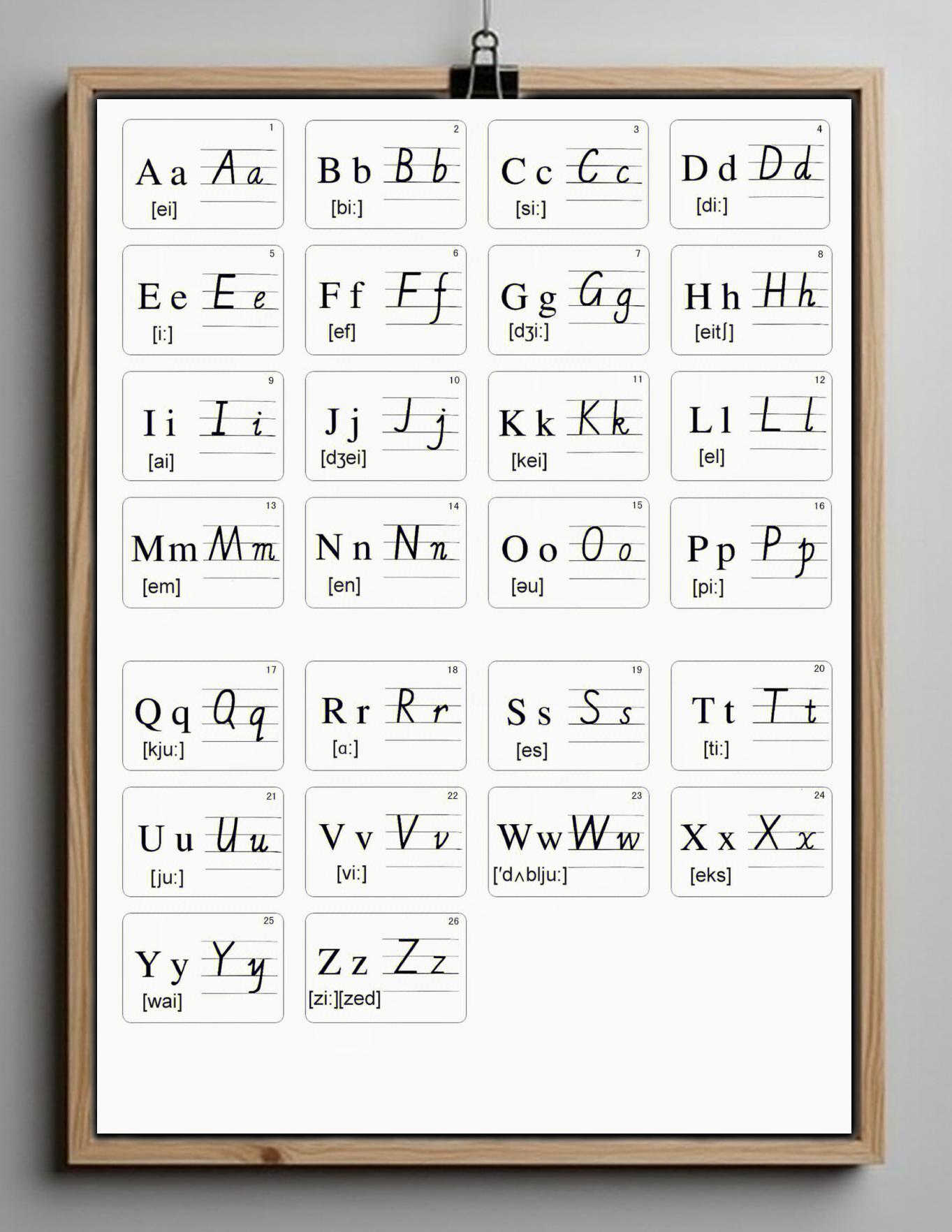 暑假规划:26个英文字母大小写练习