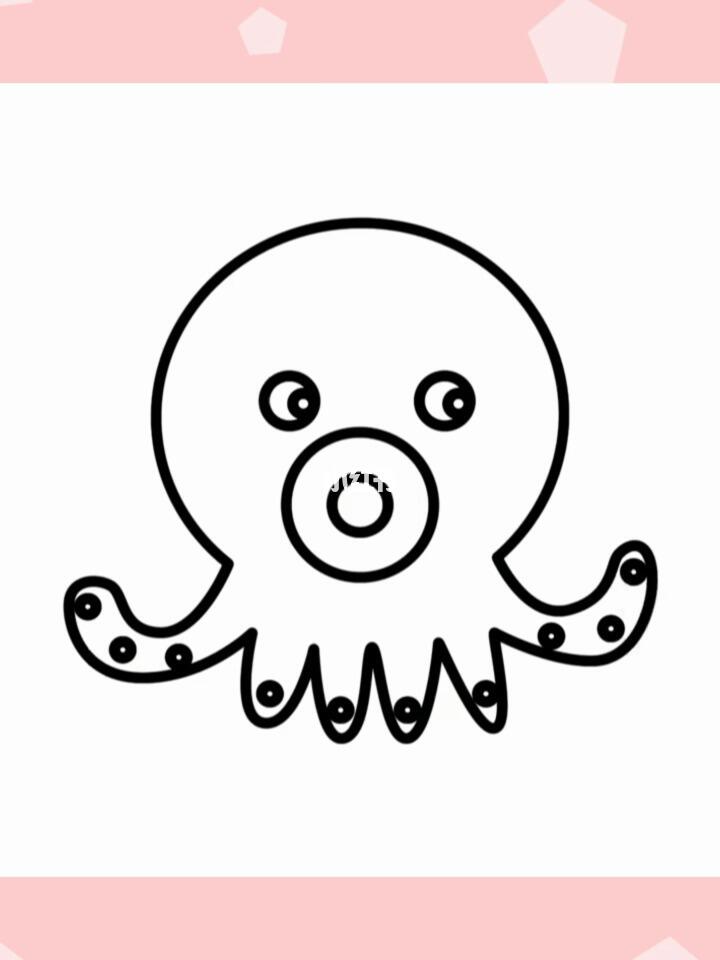小章鱼这样画简单又好看简笔画画画画个简笔画