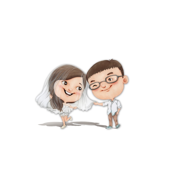 胶片遇上画儿一对建筑师夫妻的婚纱自拍自画