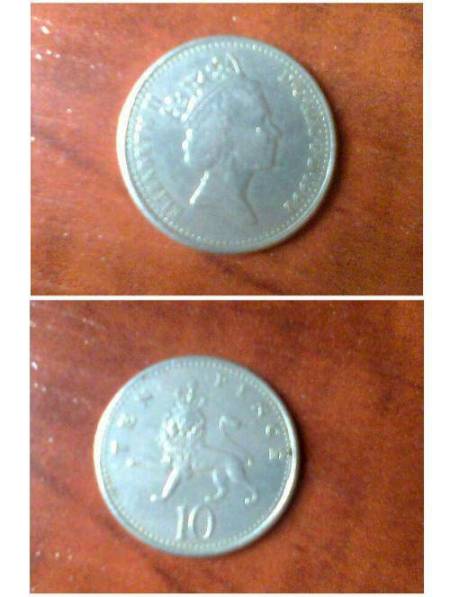 正面印有伊利莎白,背面印有戴皇冠的狮子和阿拉伯数字10的硬币值多少