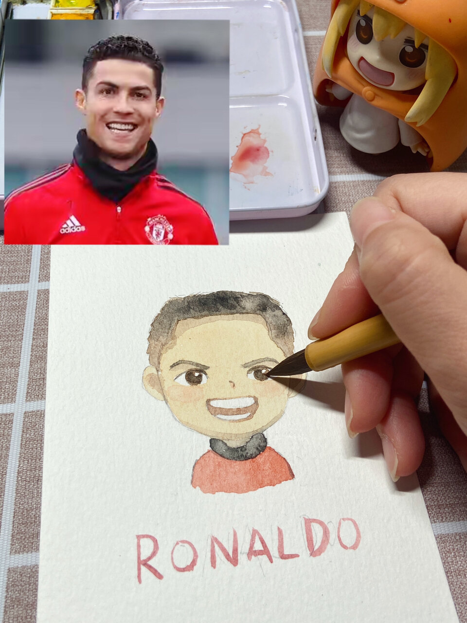 这个球星我绘|手绘一个q版c罗头像-度小视