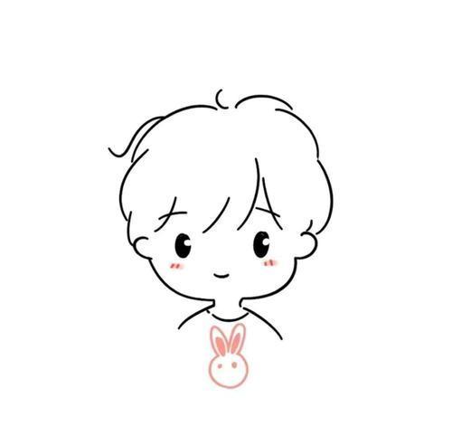 可爱小男孩简笔画手帐q版男生q版卡通头像简笔画图片超可爱的萌萌男生