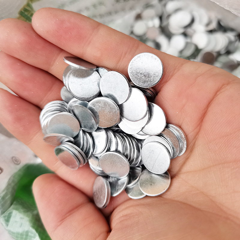 厂家加工定制各种铁片 圆形镀锌磁引礼品盒包装铁片12*1mm定做
