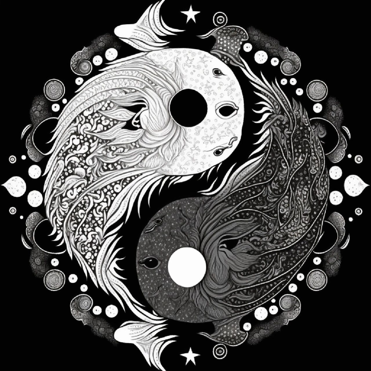 阴阳鱼图片 最近比较忙,停更几天