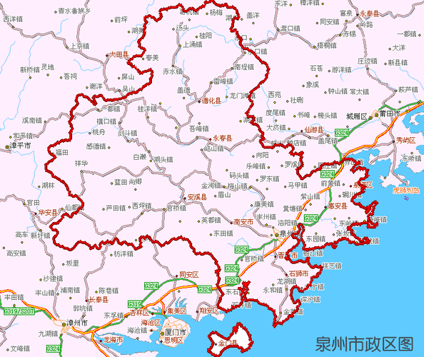 【旅游地图】亚洲中国福建泉州市地图