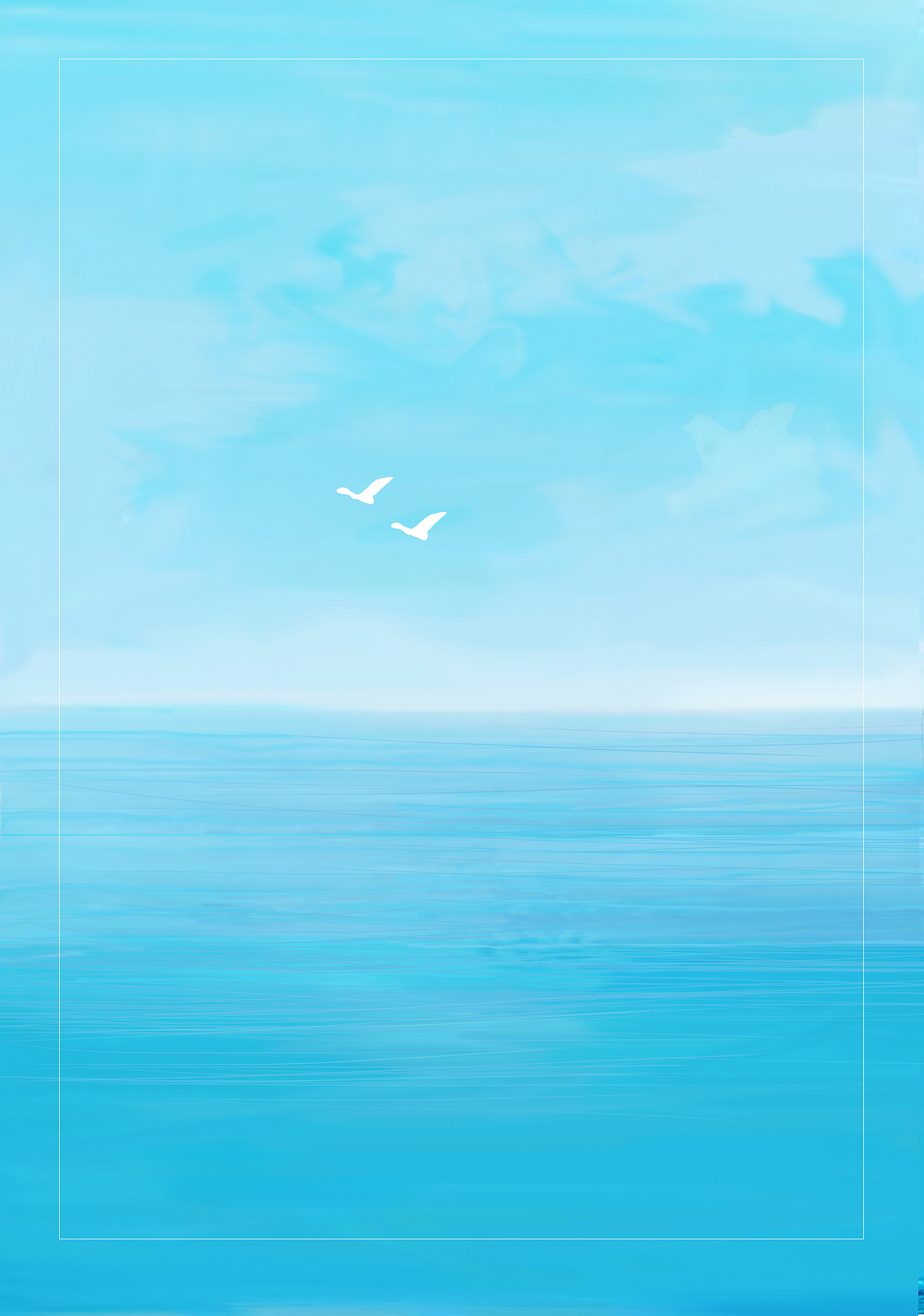 蓝色大海和海鸥我都喜欢|插画|商业插画|木辛油_原创作品-站酷zcool