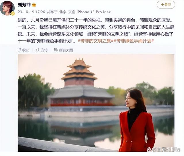 "央视台花"刘芳菲:被谣言砸饭碗,丈夫也冤死狱,不再