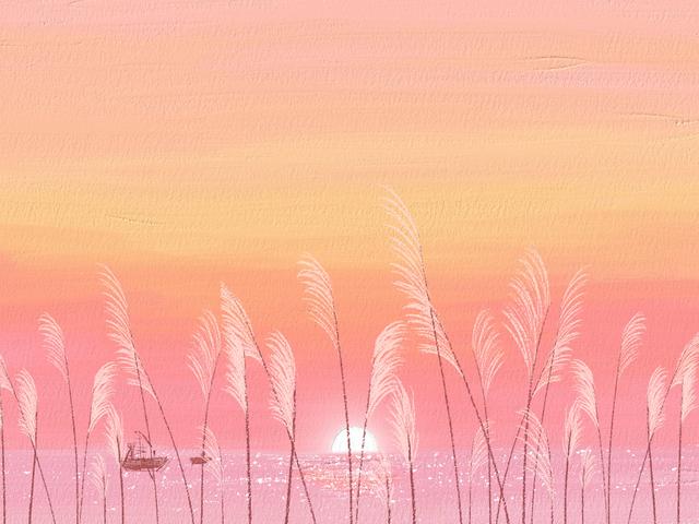 一些简简单单的手绘风景壁纸,朋友圈背景图