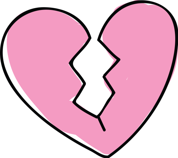 贴纸 卡通 爱心 心 心碎 伤心