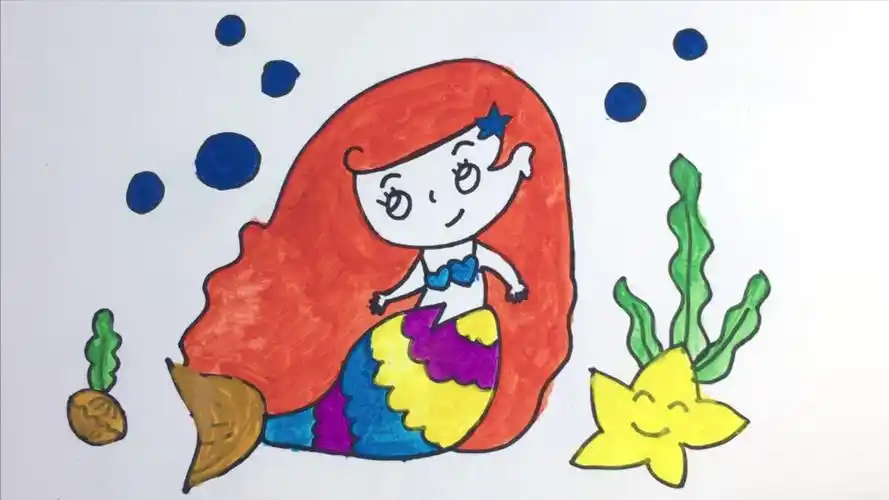 美人鱼怎么画简笔画 美人鱼怎么画简笔画图片