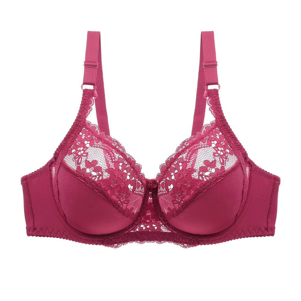 跨境欧美超薄杯性感蕾丝文胸大胸罩胖女士内衣外贸shopee亚马逊热