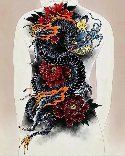 纹身  #刺青  #纹身手稿分享  #龙纹身