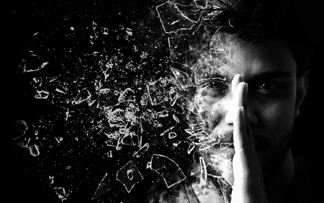 ps教程中字人像破碎合含素材