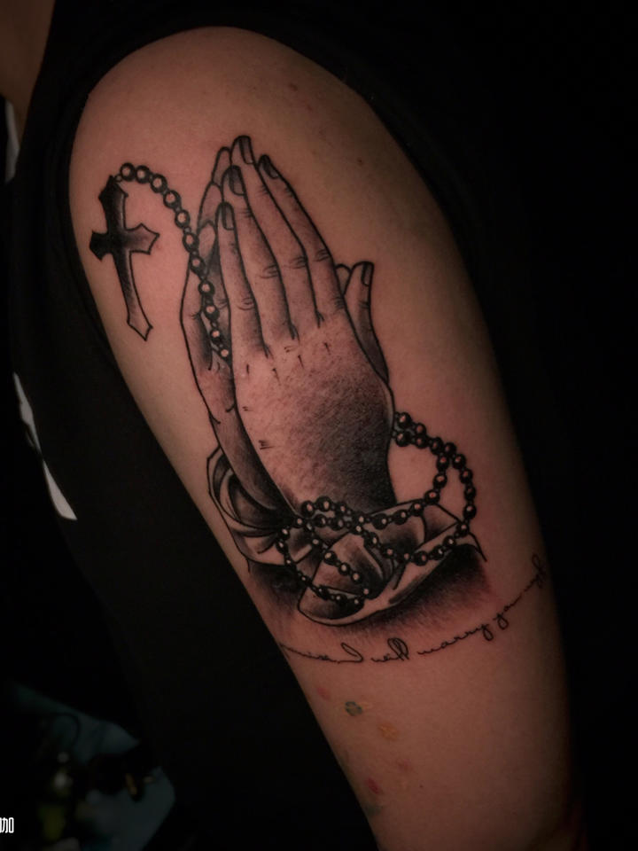 上帝之手_纹身图案手稿图片_大津的纹身作品集