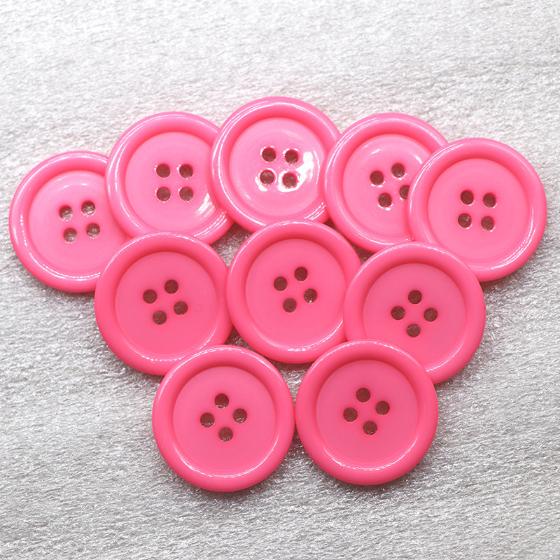 纽扣彩色四眼儿童搭扣百搭高档手缝圆形装饰纽扣