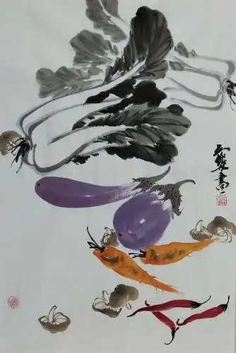 邢乐————写意.蔬菜(五幅)