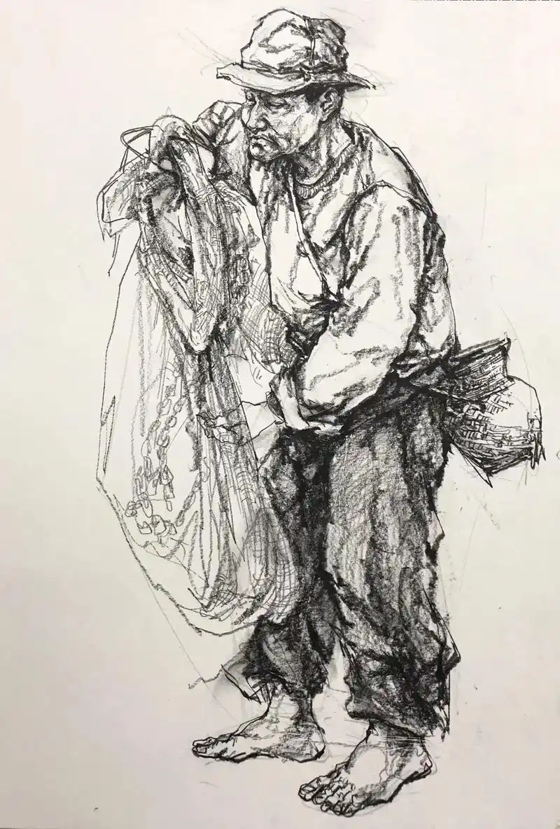 咩瑞克瑞斯麦斯#速写人物 #绘画过程分享 #跟着抖音学画画  - 抖音