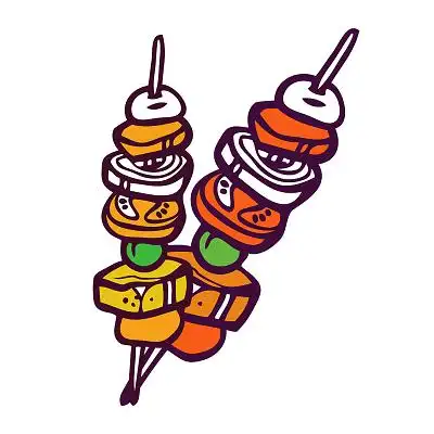 卡通手绘装饰插画烧烤食物食材元素烧烤元素