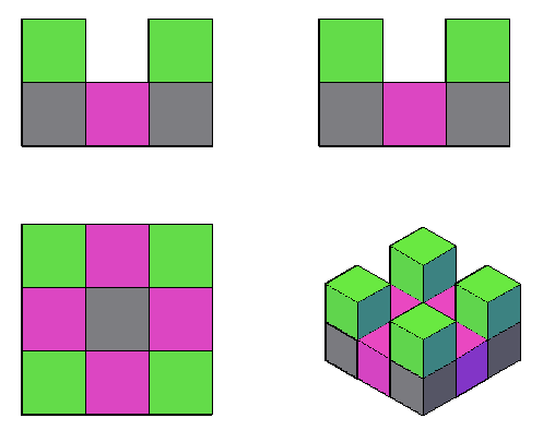 一个由小正方体摆成的几何体,无论从正面,还是从左面都可以看到如图