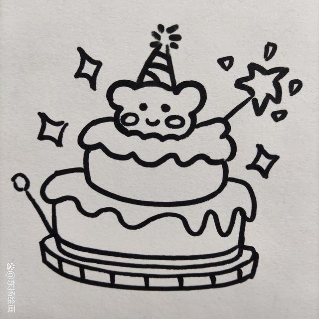 小蛋糕简笔画这么画真漂亮