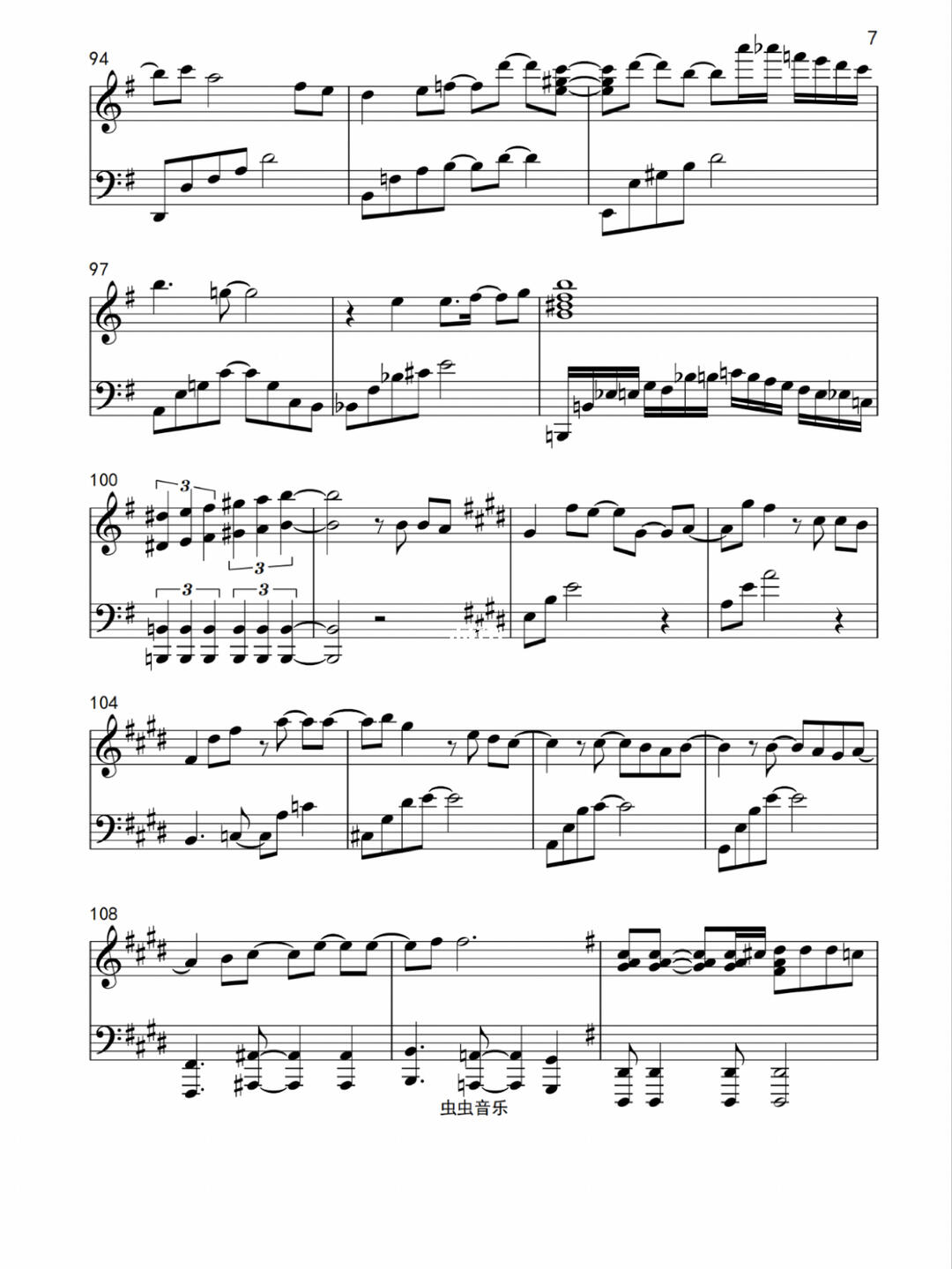 不舍_钢琴谱_钢琴谱_娱乐_音乐