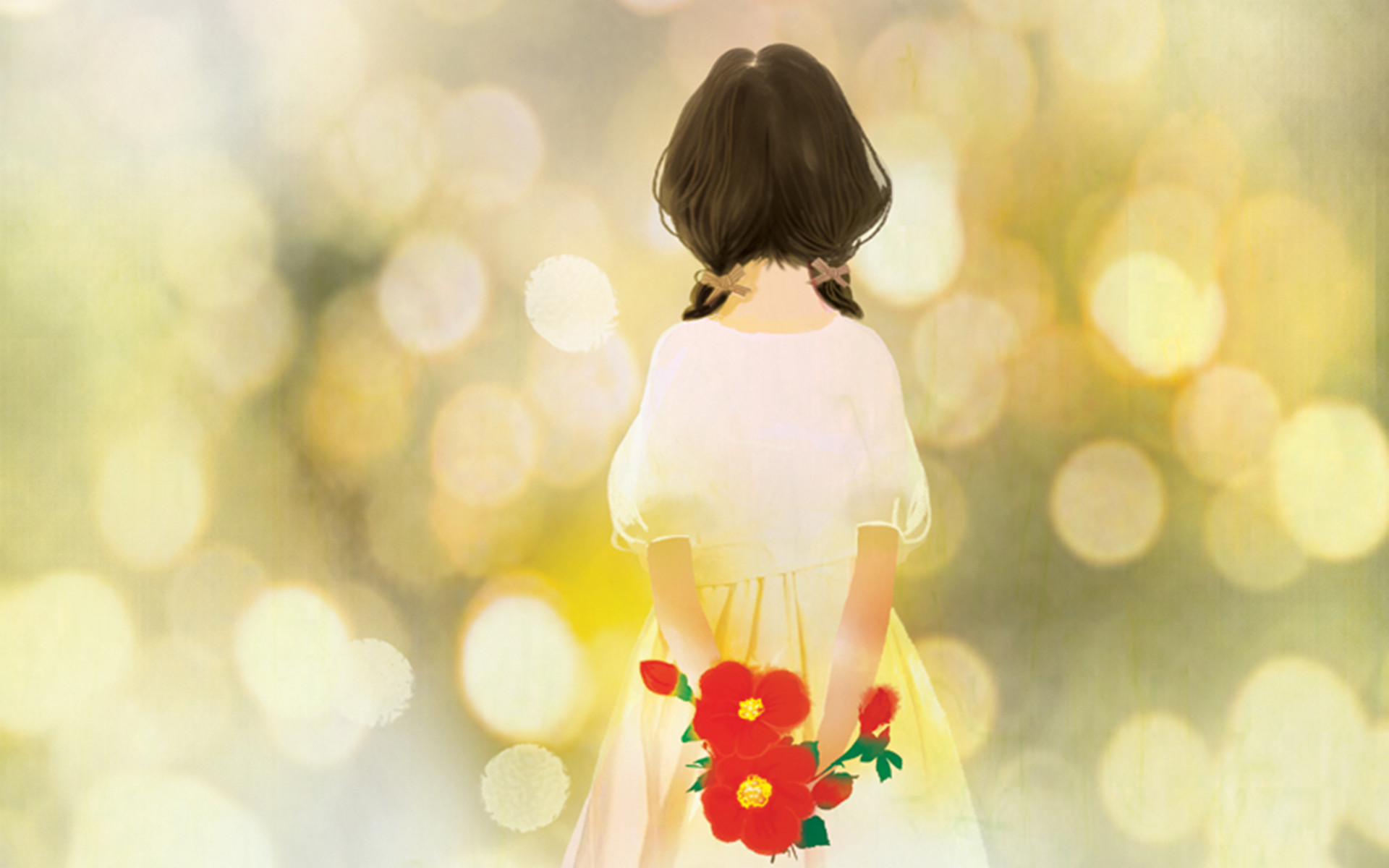 唯美意境小清新创意手绘插画高清桌面壁纸第一辑