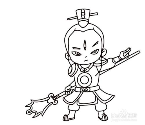 二郎神面具制作简笔画