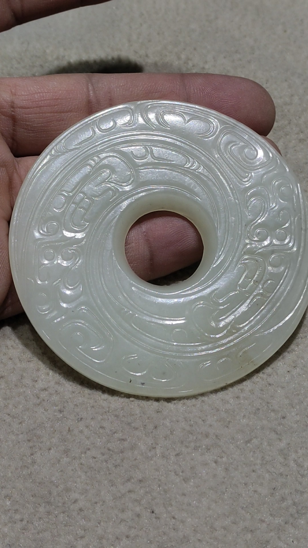 高古玉器西周和田玉白玉玉壁