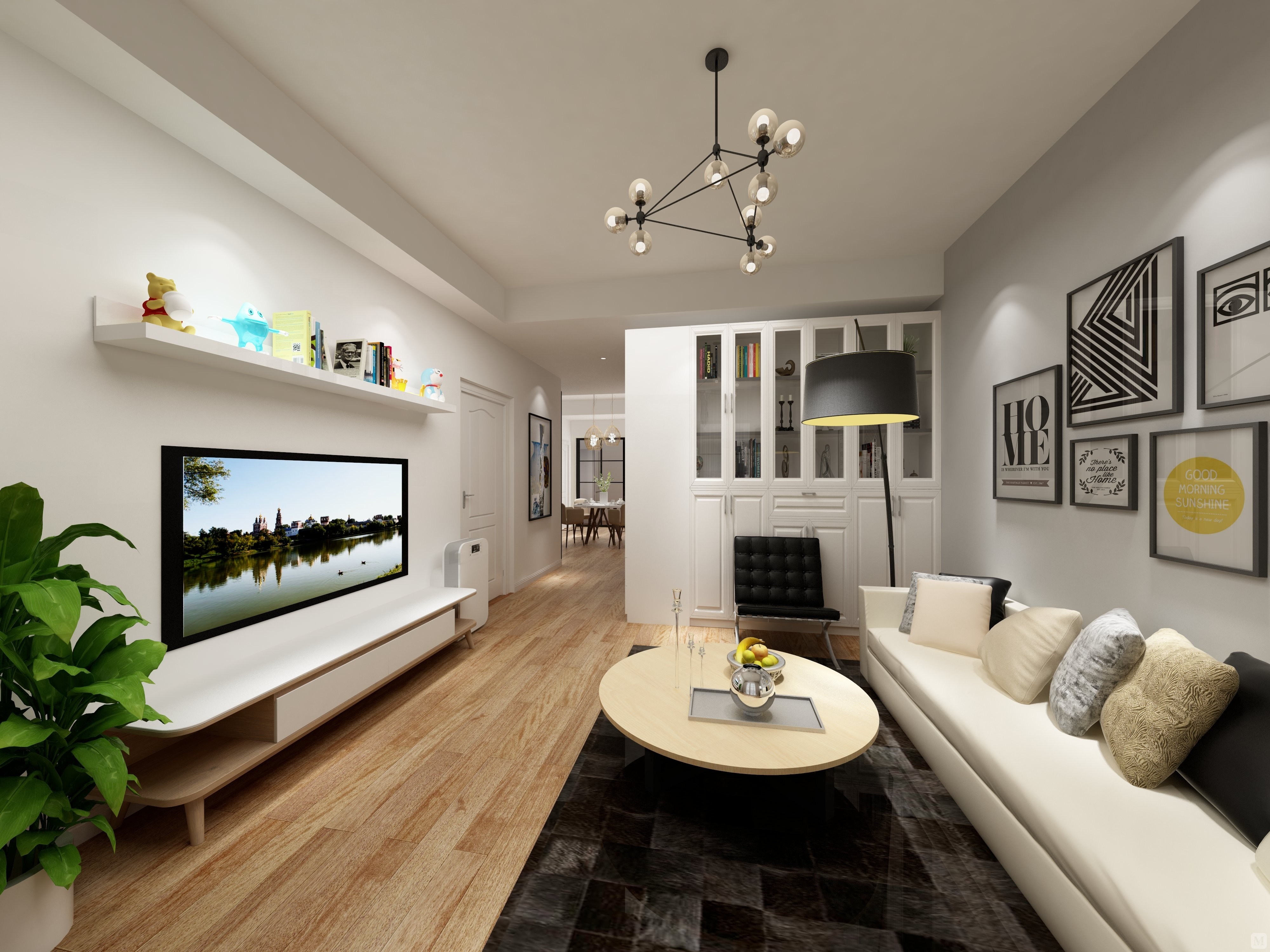 简欧客厅沙发装修效果图-红星美凯龙家装效果图