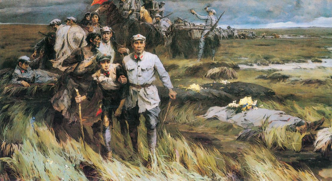 红军过雪山(油画) 艾中信四渡赤水出奇兵(油画) 邵亚川